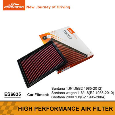 Kompakt Yapı Yüksek Akışlı Hava Filtresi 1.8 Santana için motor verimliliğini artırır