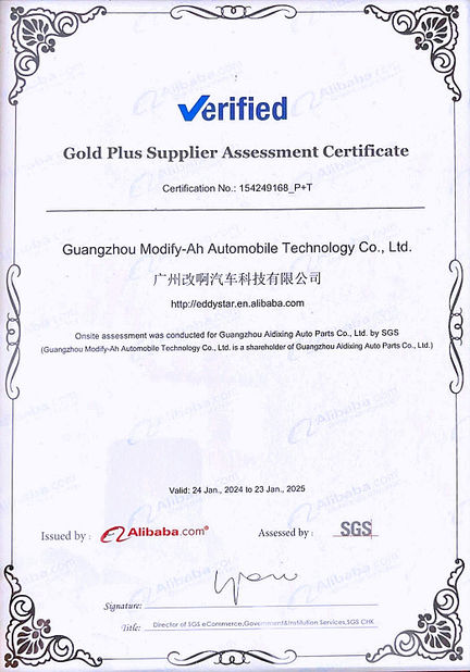 Çin GUANGZHOU MODIFY-AH AUTOMOBILE TECHNOLOGY CO., LTD Sertifikalar